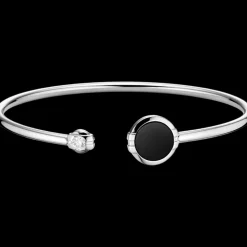 Bracelet, 18k white gold, diamonds, onyx