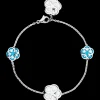 Bracelet, 18k white gold, mother‑of‑pearl, turquoise