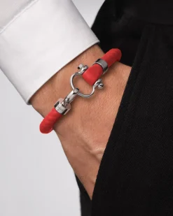 Bracelet, rubber, stainless steel