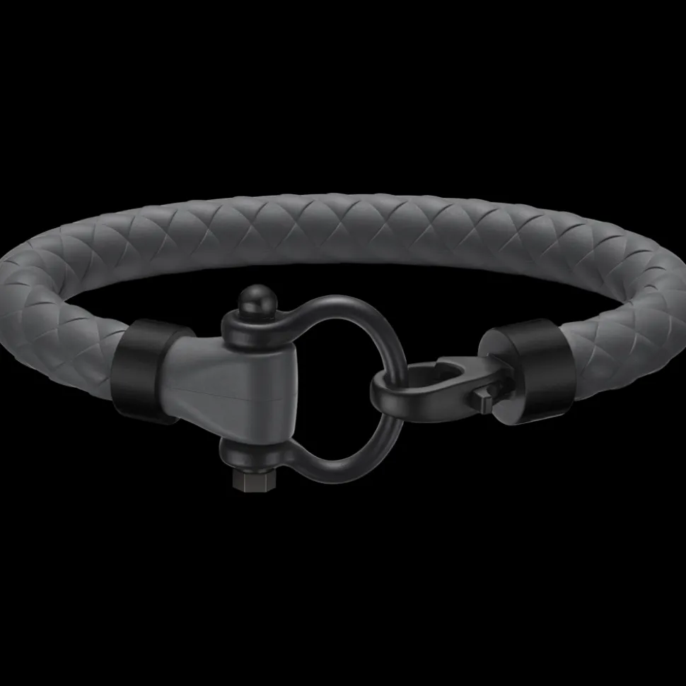 Bracelet, rubber, titanium