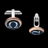 Cufflinks, 18k red gold, mother‑of‑pearl, stainless steel