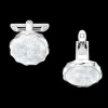 Cufflinks, mother‑of‑pearl, stainless steel