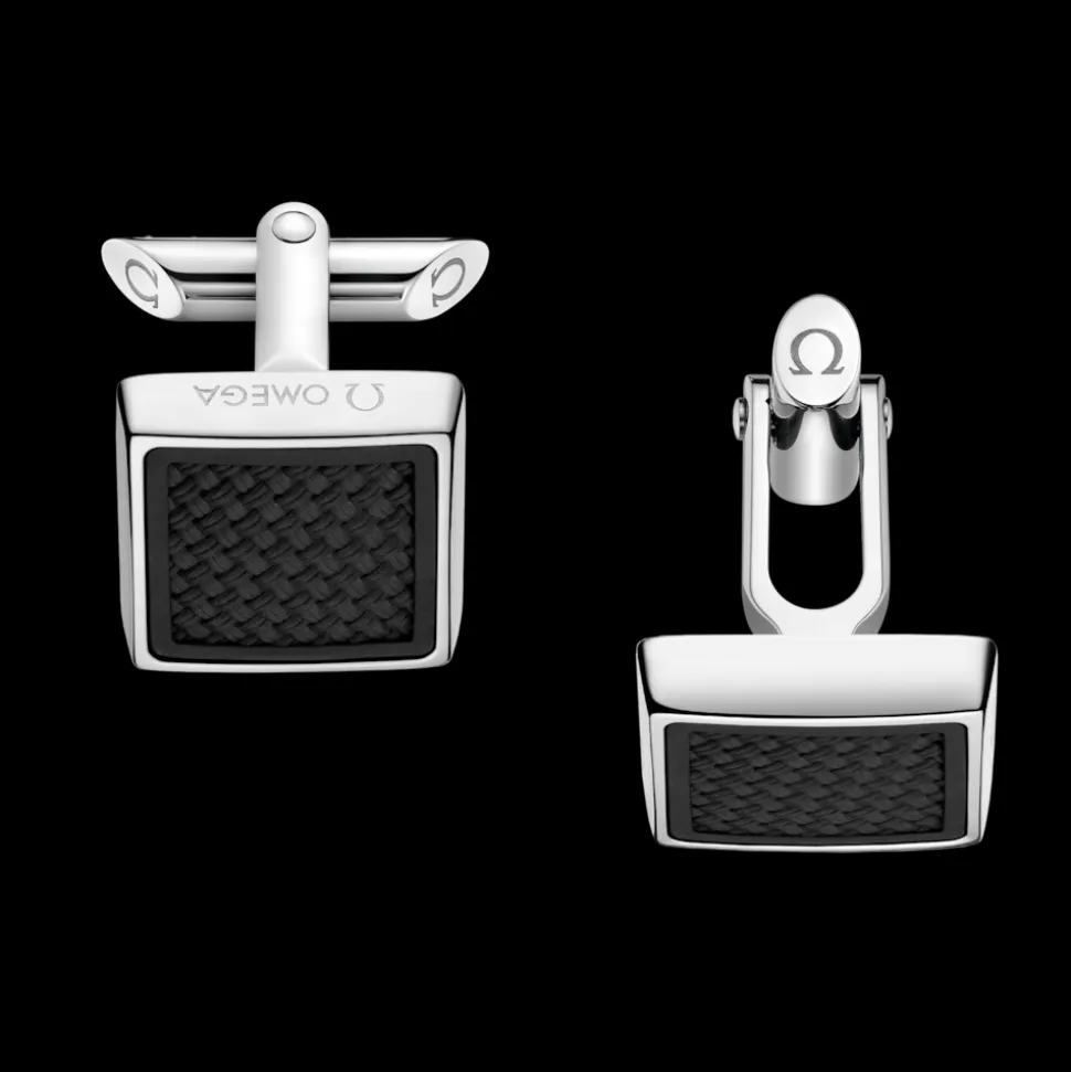 Cufflinks, rubber, stainless steel