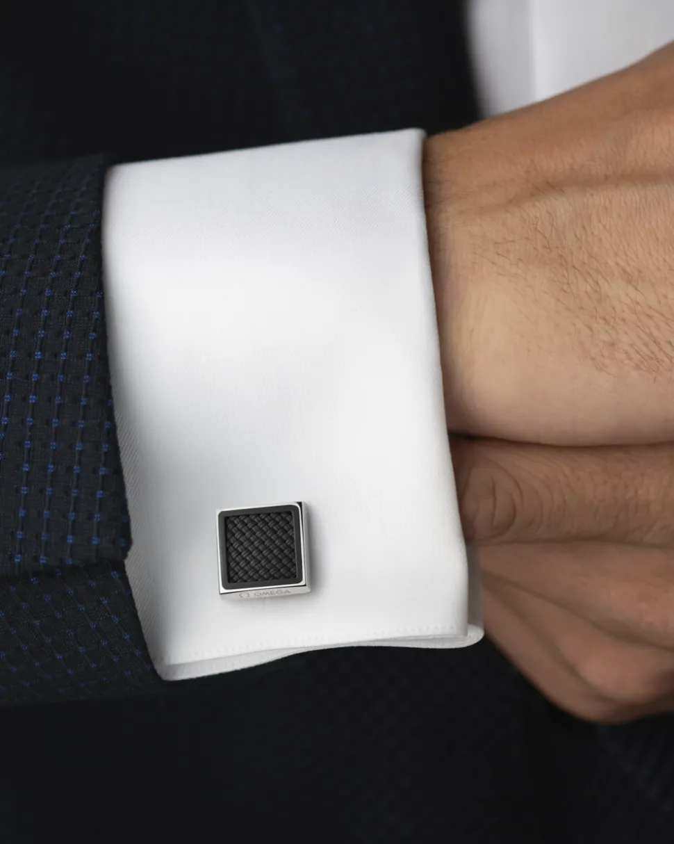 Cufflinks, rubber, stainless steel