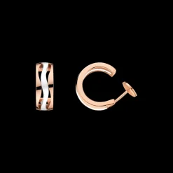 Earring, 18k red gold, ceramic