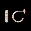 Earring, 18k red gold, diamonds