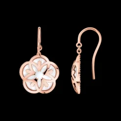 Earring, 18k red gold, mother‑of‑pearl