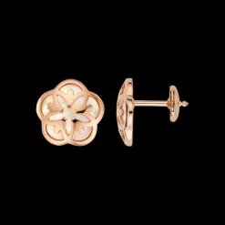 Earring, 18k red gold, mother‑of‑pearl