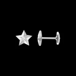 Earring, 18k white gold, diamonds