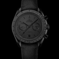 44.25 mm, black ceramic on coated nylon fabric strap
