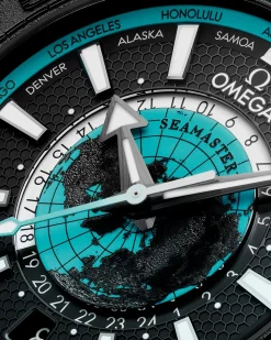 45.5 mm, black ceramic on rubber strap