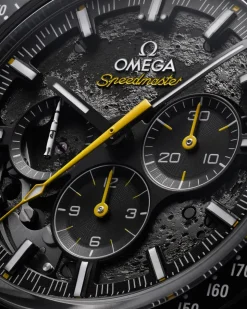 44.25 mm, black ceramic on rubber strap