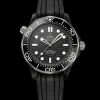 43.5 mm, black ceramic on rubber strap