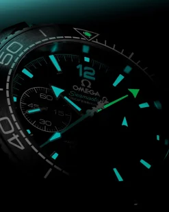 45.5 mm, black ceramic on rubber strap