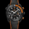 45.5 mm, black ceramic on rubber strap