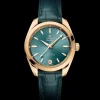 34 mm, Moonshine™ gold on leather strap