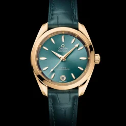 34 mm, Moonshine™ gold on leather strap