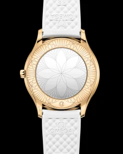 36 mm, Moonshine™ gold on rubber strap