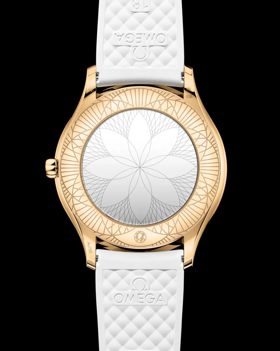 36 mm, Moonshine™ gold on rubber strap