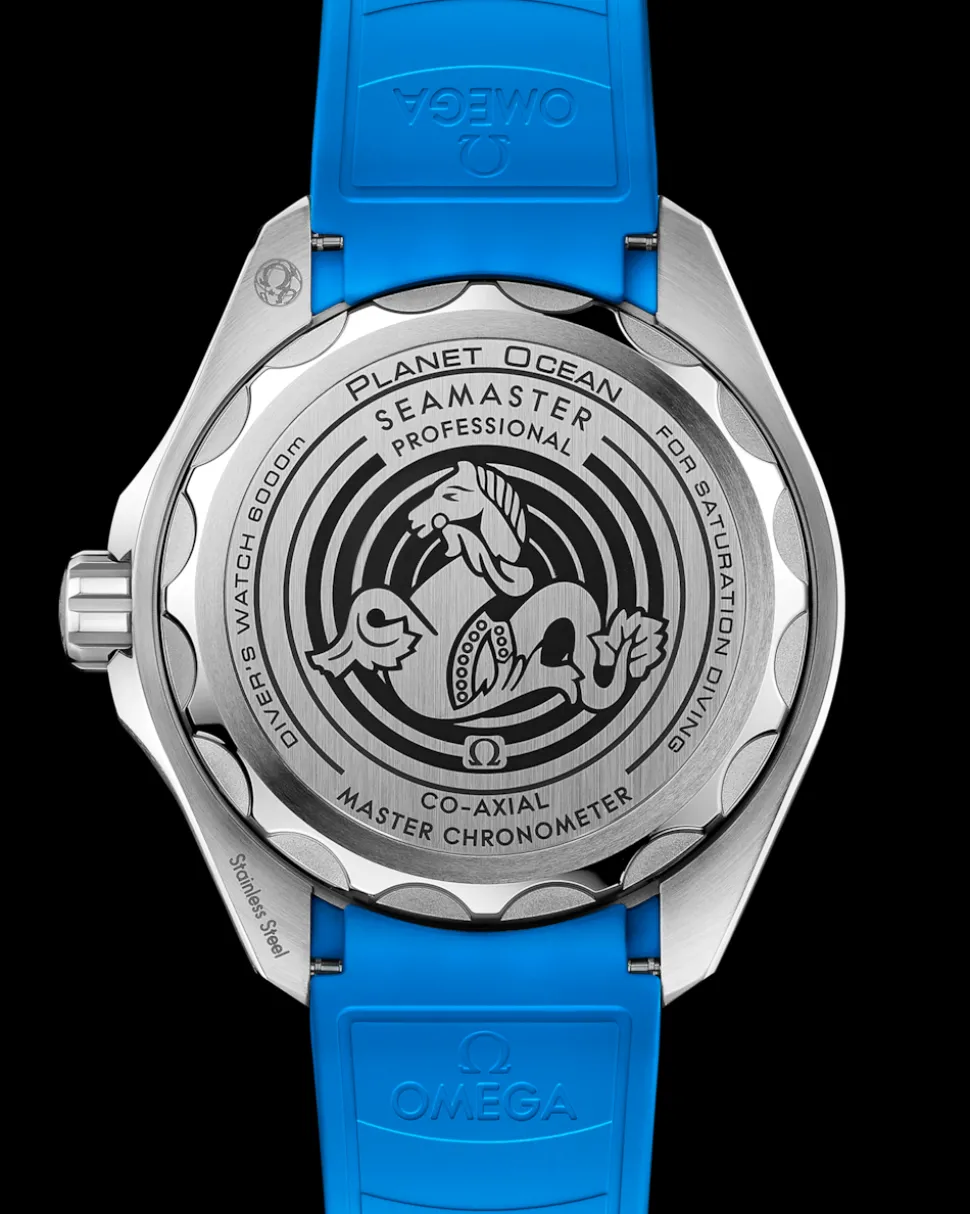 45.5 mm, O‑MEGASTEEL on rubber strap