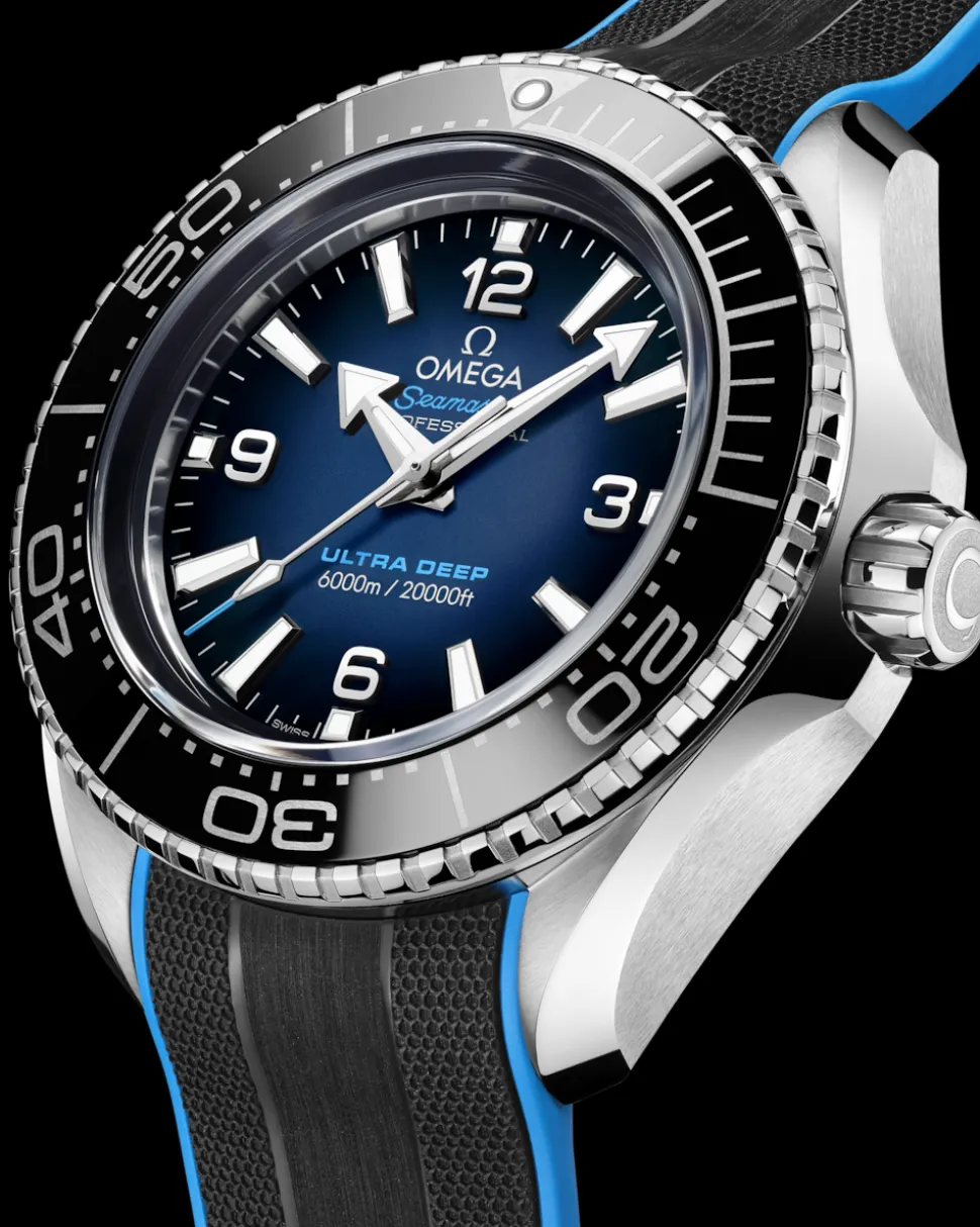 45.5 mm, O‑MEGASTEEL on rubber strap