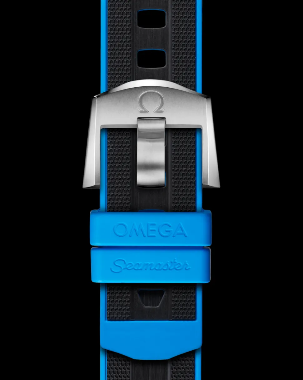 45.5 mm, O‑MEGASTEEL on rubber strap