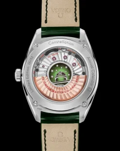 41 mm, platinum on leather strap