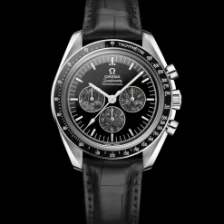 42 mm, platinum on leather strap
