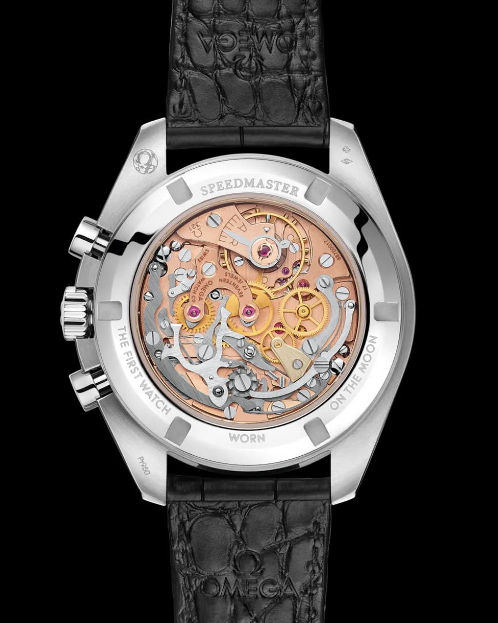 42 mm, platinum on leather strap