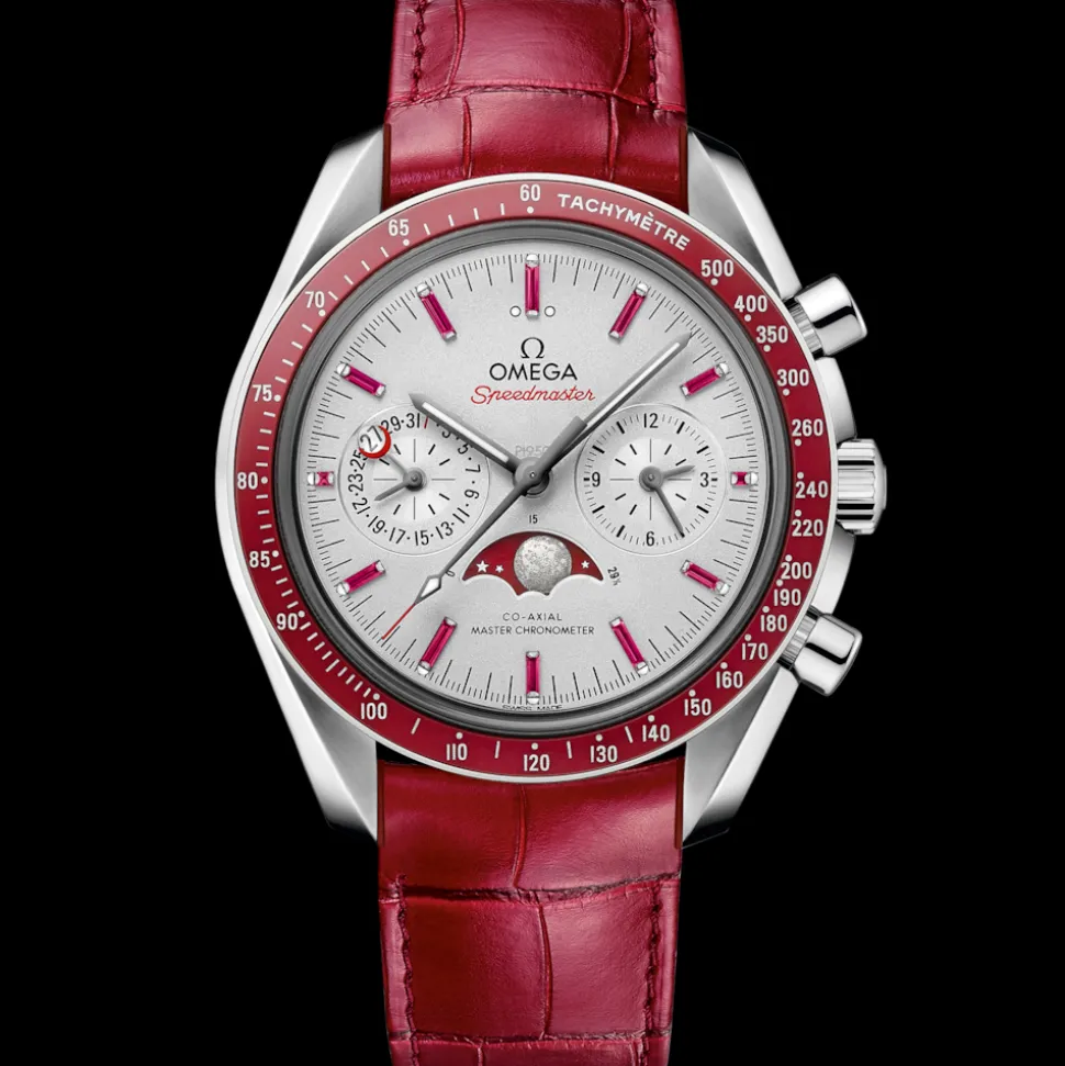 44.25 mm, platinum on leather strap