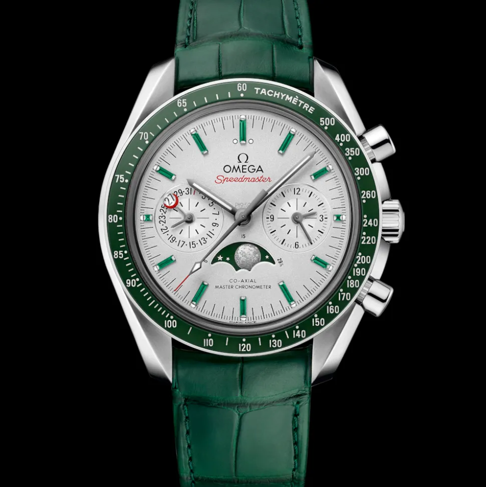 44.25 mm, platinum on leather strap
