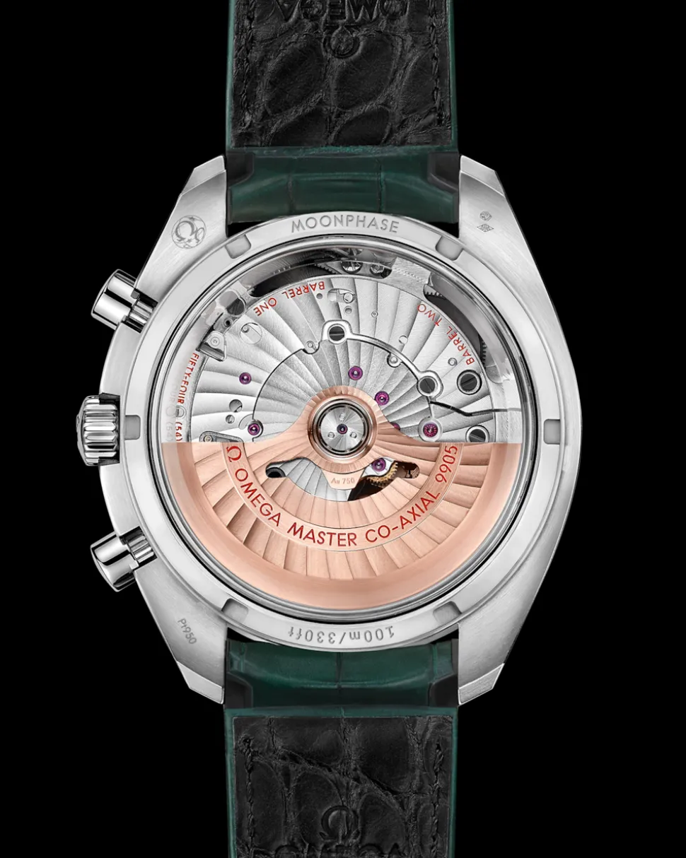 44.25 mm, platinum on leather strap