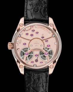 43 mm, Sedna™ gold ‑ Canopus Gold™ on leather strap