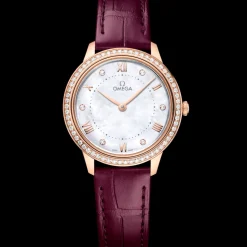30 mm, Sedna™ gold on leather strap