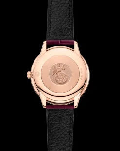 30 mm, Sedna™ gold on leather strap