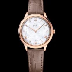 30 mm, Sedna™ gold on leather strap