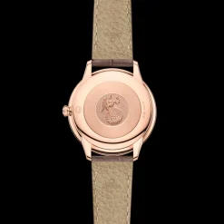 30 mm, Sedna™ gold on leather strap