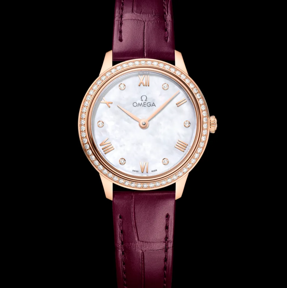 27.5 mm, Sedna™ gold on leather strap