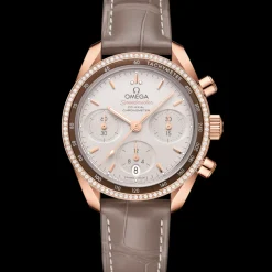 38 mm, Sedna™ gold on leather strap
