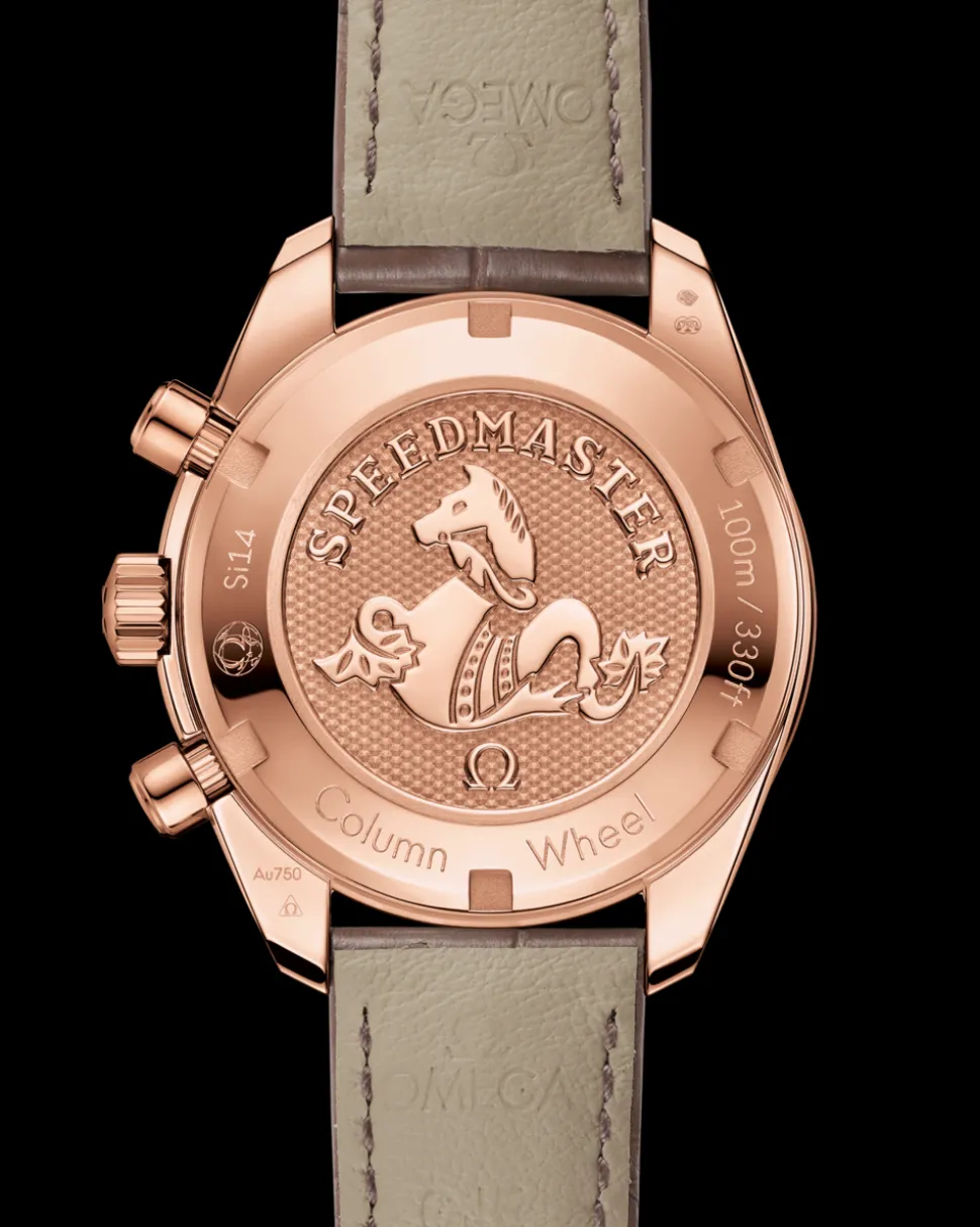 38 mm, Sedna™ gold on leather strap