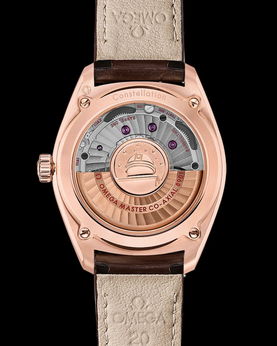 39 mm, Sedna™ gold on leather strap