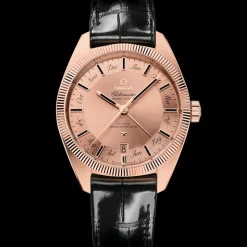 41 mm, Sedna™ gold on leather strap