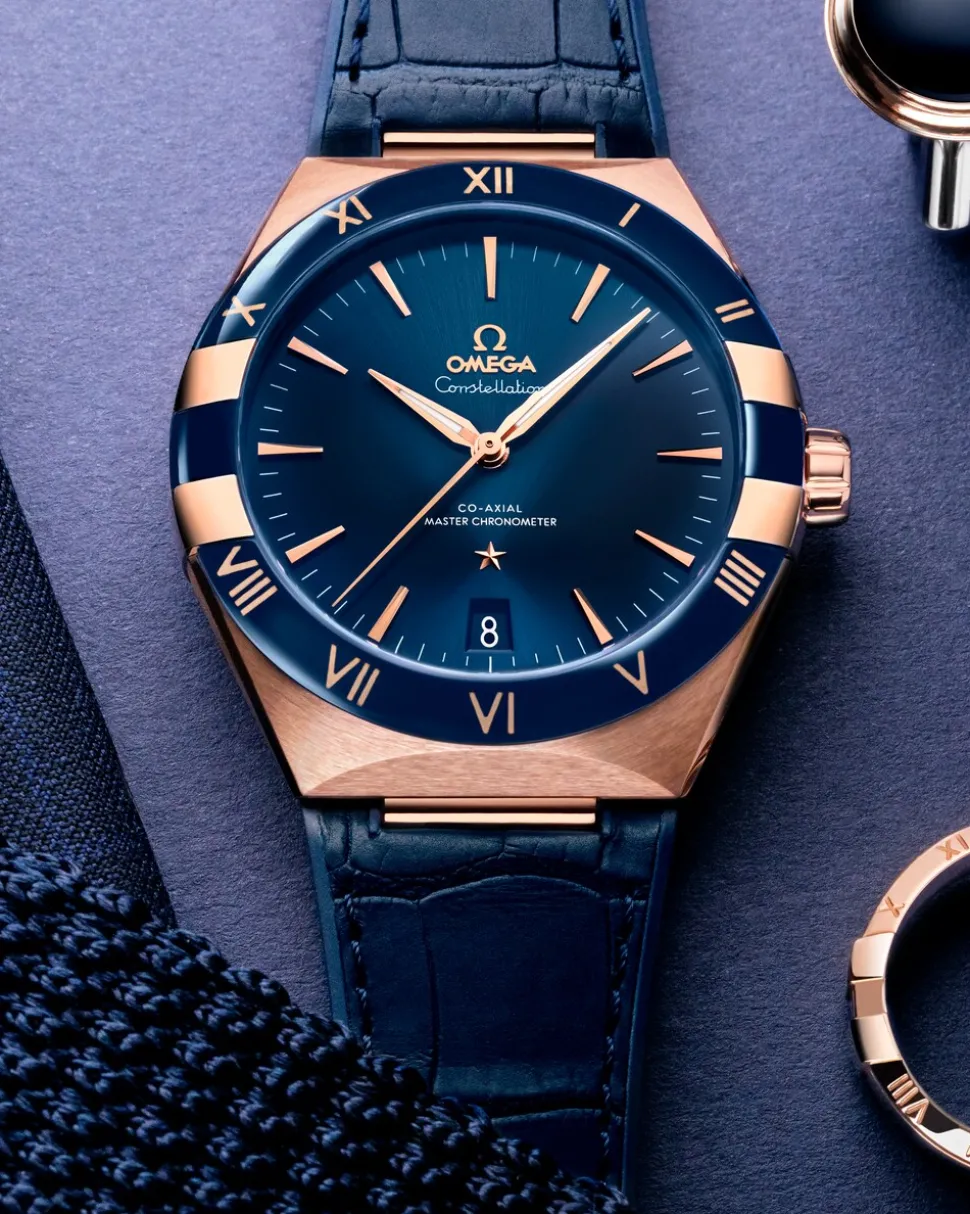 41 mm, Sedna™ gold on leather strap