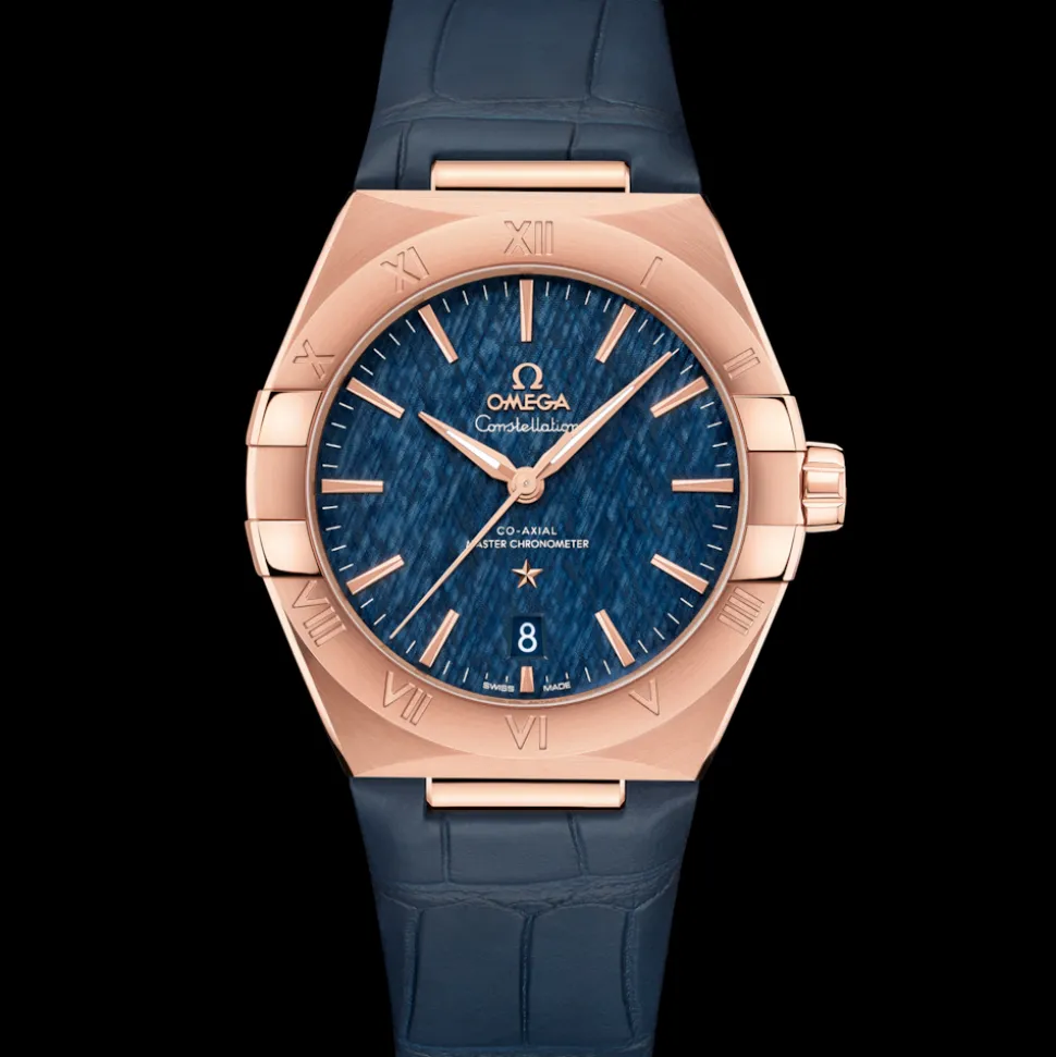 39 mm, Sedna™ gold on leather strap