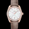 38 mm, Sedna™ gold on leather strap