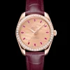 38 mm, Sedna™ gold on leather strap
