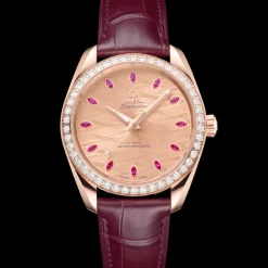 38 mm, Sedna™ gold on leather strap