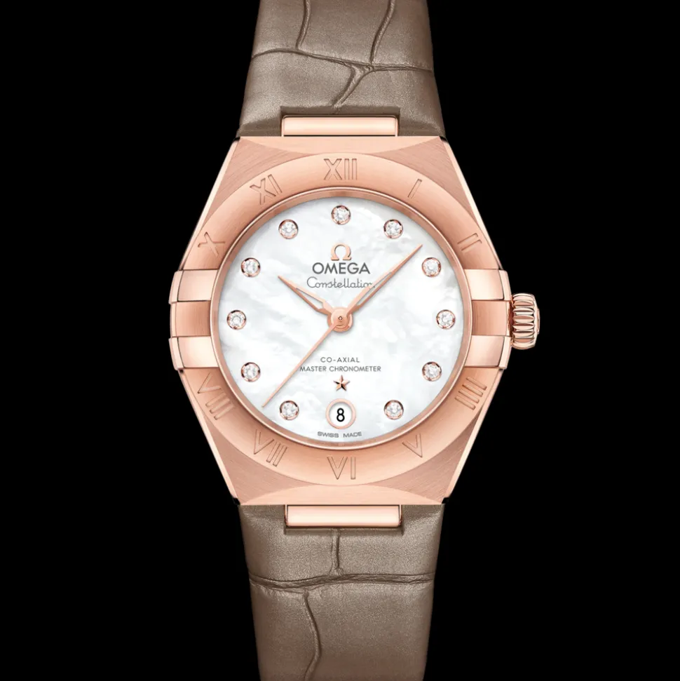 29 mm, Sedna™ gold on leather strap