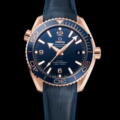 43.5 mm, Sedna™ gold on leather strap with rubber lining