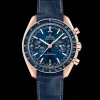 44.25 mm, Sedna™ gold on leather strap